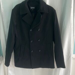 Black Double-Breasted Men's Jacket